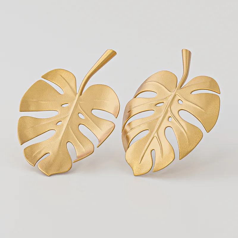 锌合金压铸龟背竹叶装饰摆件|现代家居金属装饰|墙面装饰叶片 - 图片 4