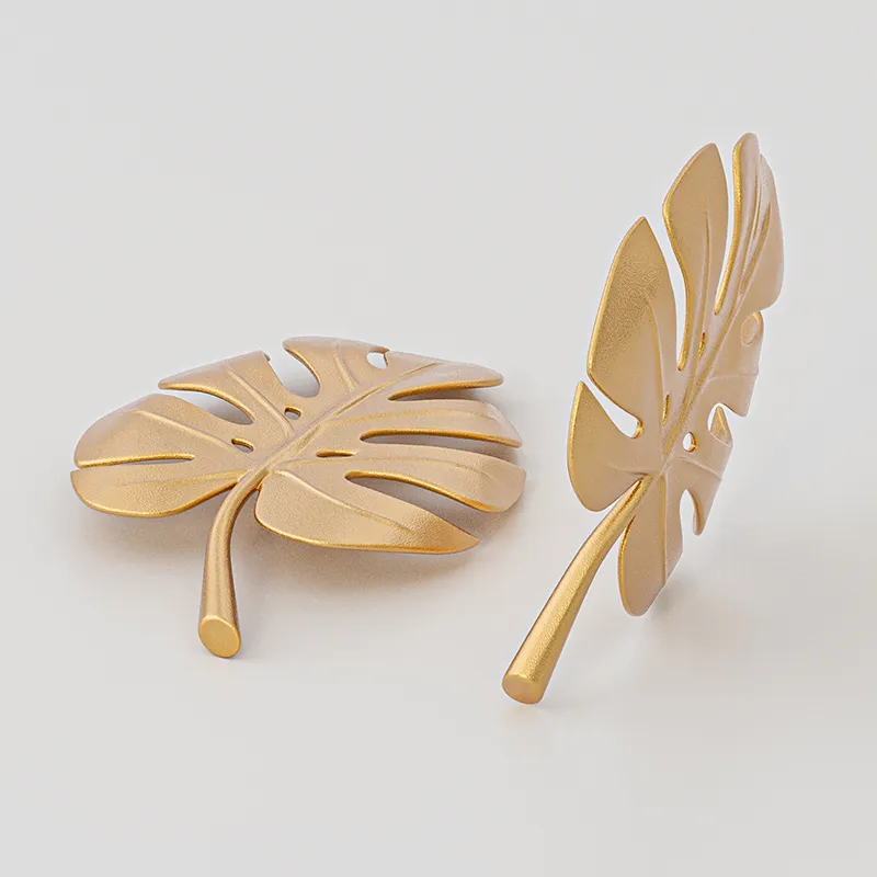 锌合金压铸龟背竹叶装饰摆件|现代家居金属装饰|墙面装饰叶片 - 图片 5