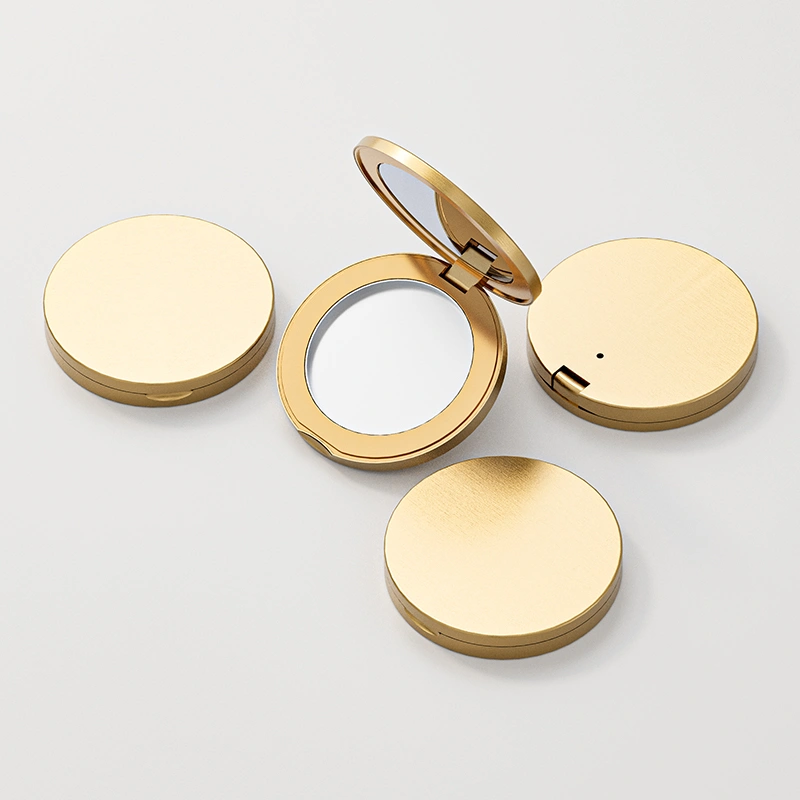 圆形铝外壳粉饼盒化妆品包材 - 图片 4