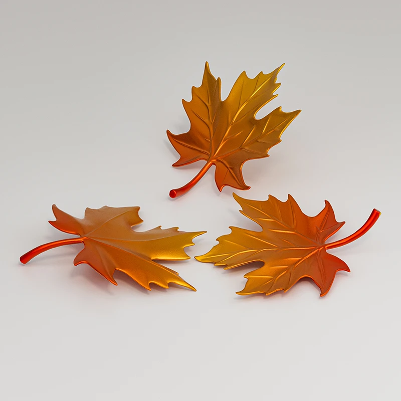 锌合金压铸枫叶装饰摆件自然主题墙面装饰 - 图片 6