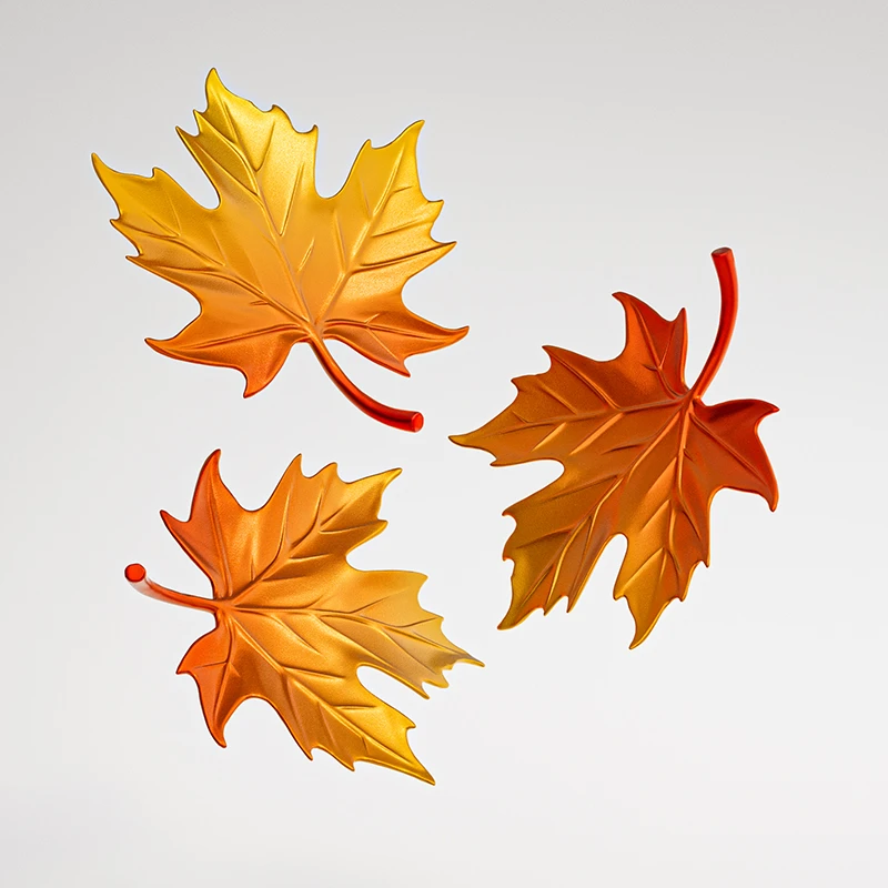 锌合金压铸枫叶装饰摆件自然主题墙面装饰 - 图片 4