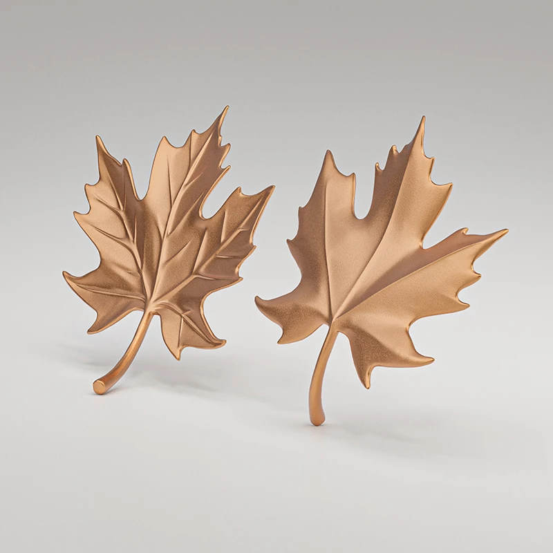 锌合金压铸枫叶装饰摆件自然主题墙面装饰 - 图片 3