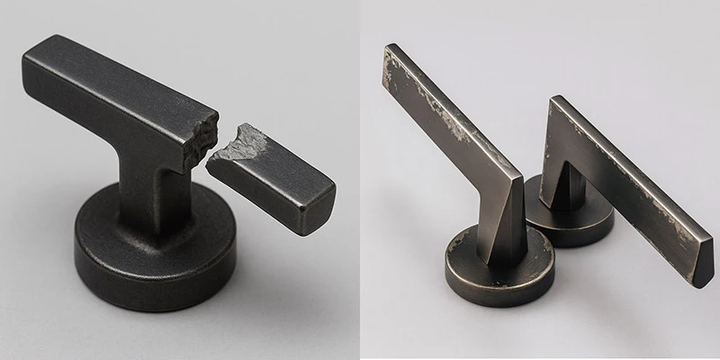 锌合金抽屉拉手掉漆健身凳旋钮断裂到底是什么原因-